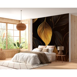 Fresque Murale Feuilles...