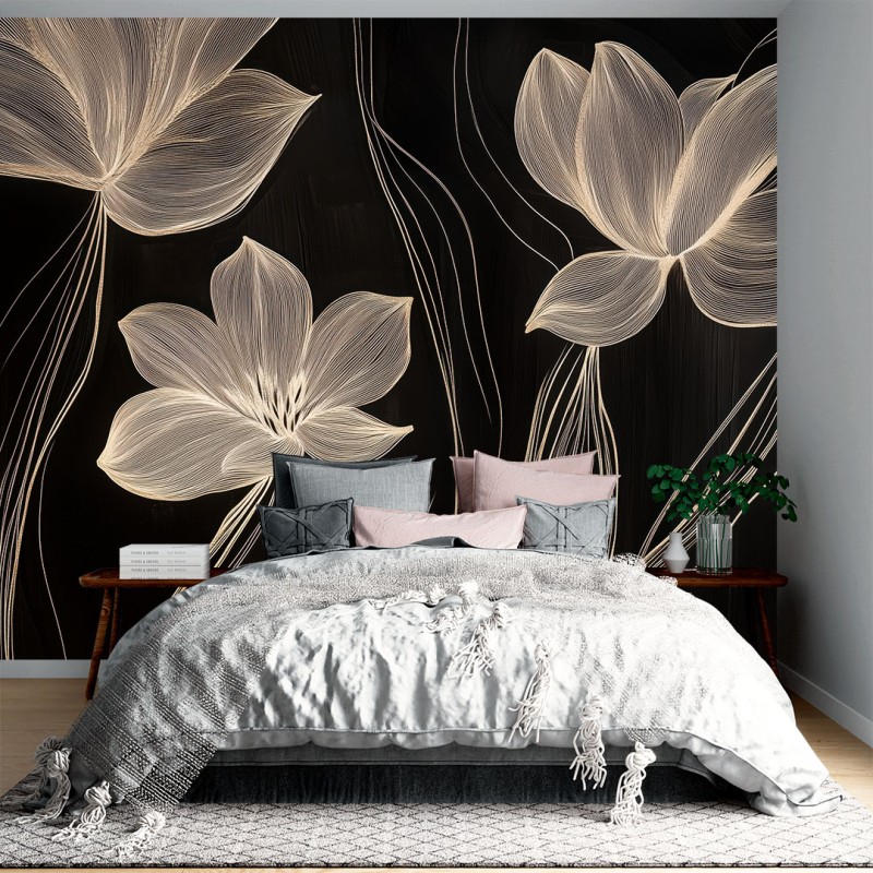 Lotus Flowers and Leaves Photomural