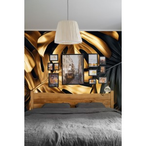 Fresque Murale de Feuilles...