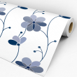 Papier peint floral vectoriel bleu