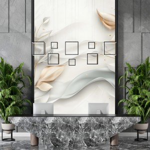 Fresque Murale de Feuilles...