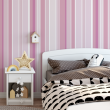 Pink Vertical Stripes Wallpaper