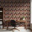 Abstract wallpaper multicolor black and red geometric shapes