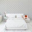 Geometric Dots Grey and white Wallpaper