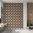 Abstract wallpaper multicolor black and red shapes