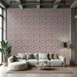 Abstract wallpaper multicolor pink and blue organic shapes