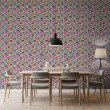 Abstract wallpaper multicolor pink and blue organic shapes
