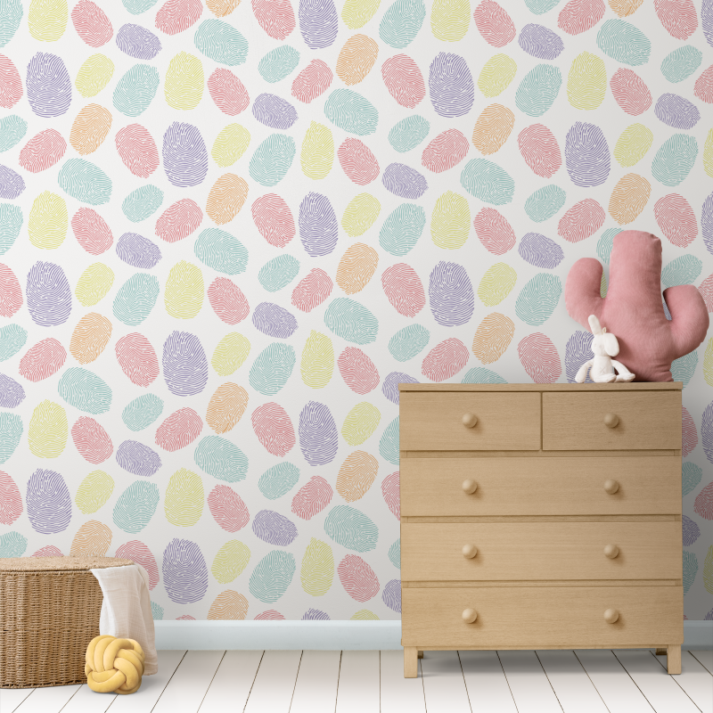 Papier peint pour enfants Huellas De Colores