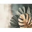 Fotomurale Con Foglie di Monstera ad Acquerello