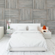 Grey Geometric Wood Wallpaper