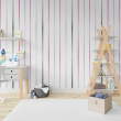 Pink and gray Vertical Stripes Wallpaper