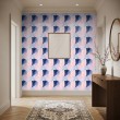 Abstract wallpaper multicolor blue and pink curved shapes