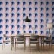 Abstract wallpaper multicolor blue and pink curved shapes
