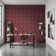 Abstract wallpaper multicolor red and purple geometric shapes
