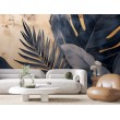Fresque Murale de Feuilles Botaniques Exotiques