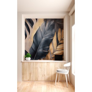 Fresque Murale Feuilles de...