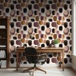 Abstract wallpaper multicolor spots brown and purple