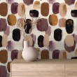 Abstract wallpaper multicolor spots brown and purple