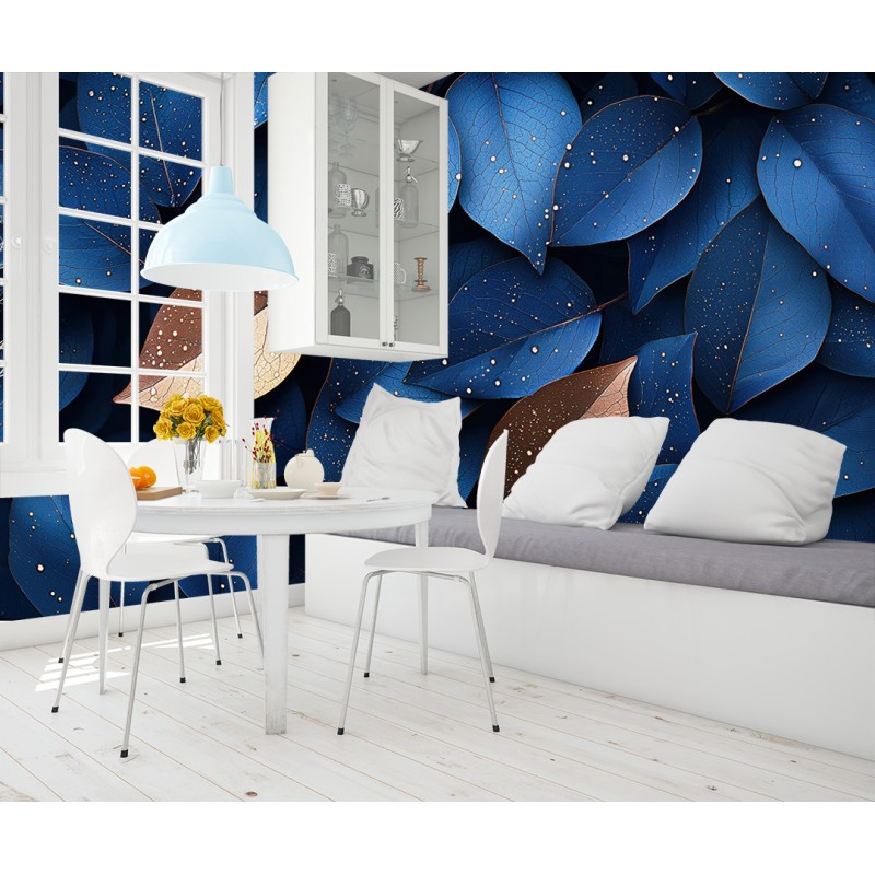 Fotomural Hojas Y Gotas De Rocío