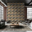 Abstract wallpaper multicolor waves brown and black