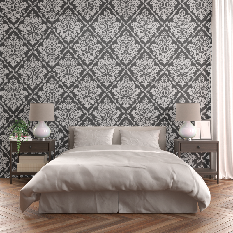 Black and White Victorian Wallpaper