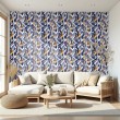 Abstract wallpaper interlaced lines design blue and white