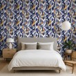 Abstract wallpaper interlaced lines design blue and white