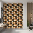 Abstract wallpaper wave design brown and orange