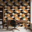 Abstract wallpaper wave design brown and orange