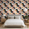 Abstract wallpaper spots design black and orange