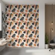 Papel Pintado Abstract Diseño Manchas Beige Y Naranja