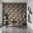 Abstract wallpaper wave design beige and brown