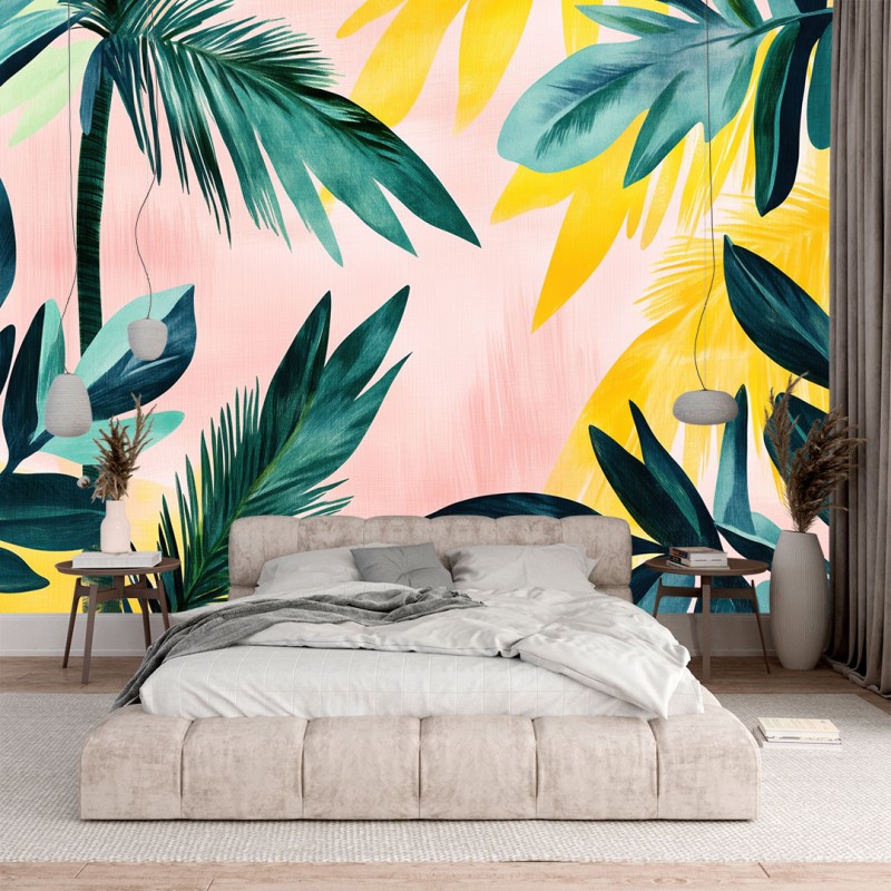 Palm Leaves Beach Design Leaves Photomural