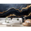 Abstract Black and Gold Marble Photomural