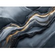 Fotomural Mármol Negro Y Gris Con Remolinos Dorados