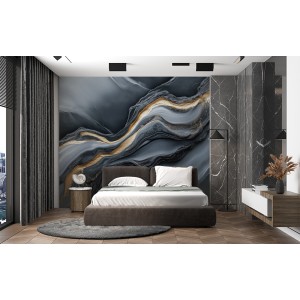 Golden Swirls Black and...