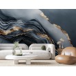 Abstract Marble Photomural With Golden Glitter