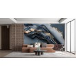 Abstract Marble Photomural With Golden Glitter