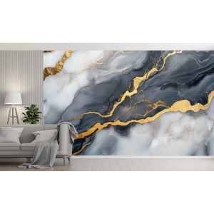 Fresque Murale en Marbre...