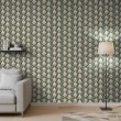 Arabesque wallpaper damask emerald green design