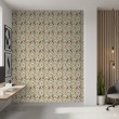Arabesque Tapete Damastmuster Beige Terrakotta Design