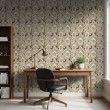 Arabesque Tapete Damastmuster Beige Terrakotta Design