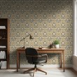 Papel Pintado Arabesque Diseño Damasco Beige Oscuro