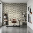 Arabesque Tapete Damastmuster Vintage Beige Design