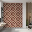 Arabesque wallpaper damask classic red design