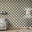 Arabesque wallpaper damask elegant black design