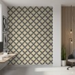 Arabesque wallpaper damask elegant black design