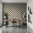 Arabesque wallpaper damask elegant black design