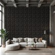 Arabesque wallpaper floral design black