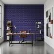 Arabesque wallpaper floral design dark violet